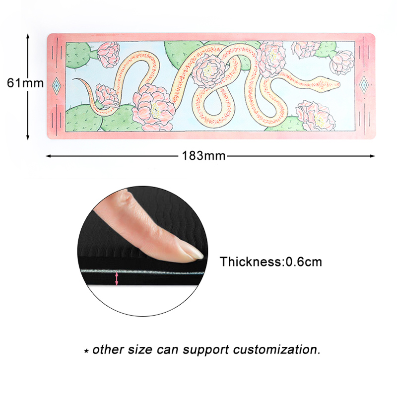 Custom Pattern Premium Suede TPE Yoga Mat